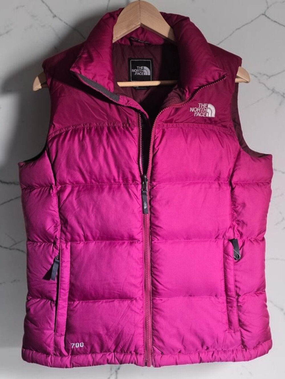 The North Face Nuptse 700 Down Puffer Vest Magenta Size Medium